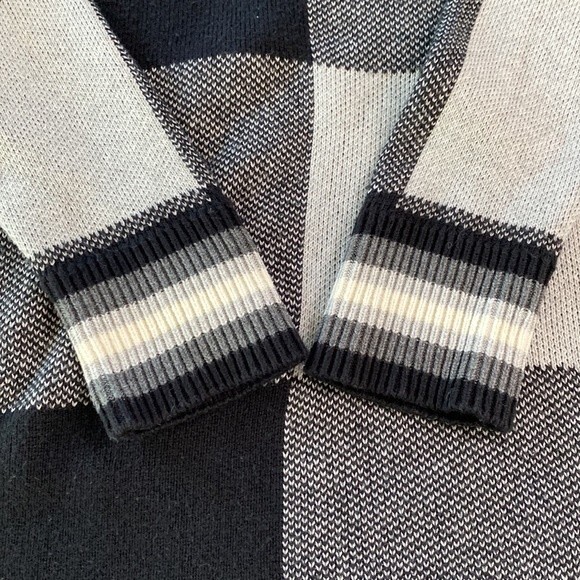 Talbots Drawstring Funnel Neck Pullover Sweater Top Checkered Long Sleeve Sz M - Picture 16 of 16